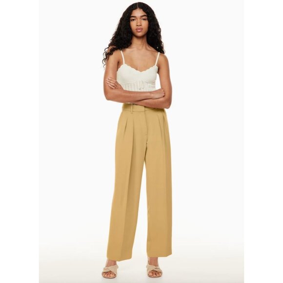 Wilfred Effortless Anyway Pants Pleated High Rise Wide Straight Leg Trousers - 0 - Picture 4 of 12